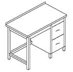 Stół z modułem dwóch szuflad C-G 019