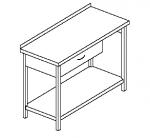 Stół z półką i szufladą pod blatem C-G 11