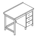 Stół z modułem trzech szuflad C-G 020