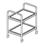 Wózek kelnerski 2-poziomowy C-G 093