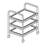 Wózek kelnerski 3-poziomowy C-G 094